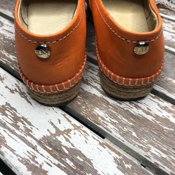a.M. Orange Slip On Espadrilles 8 - Picture 5 of 7